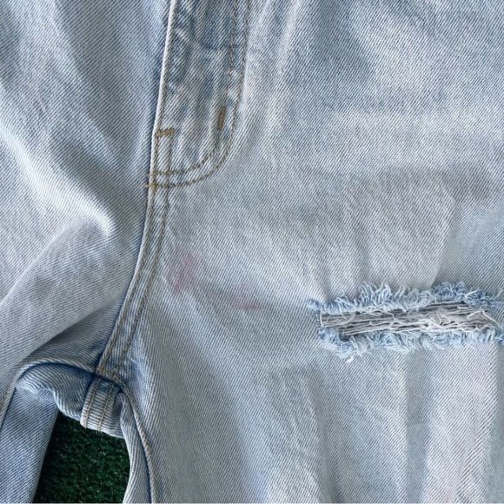 Wild Fable Light Blue Distressed Highest Rise Baggy Jeans Size 24R - Picture 8 of 10